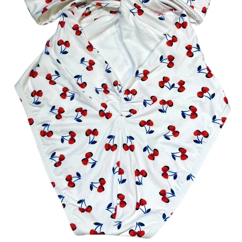Kate Spade Cherry Toss Knotted Halter One-piece